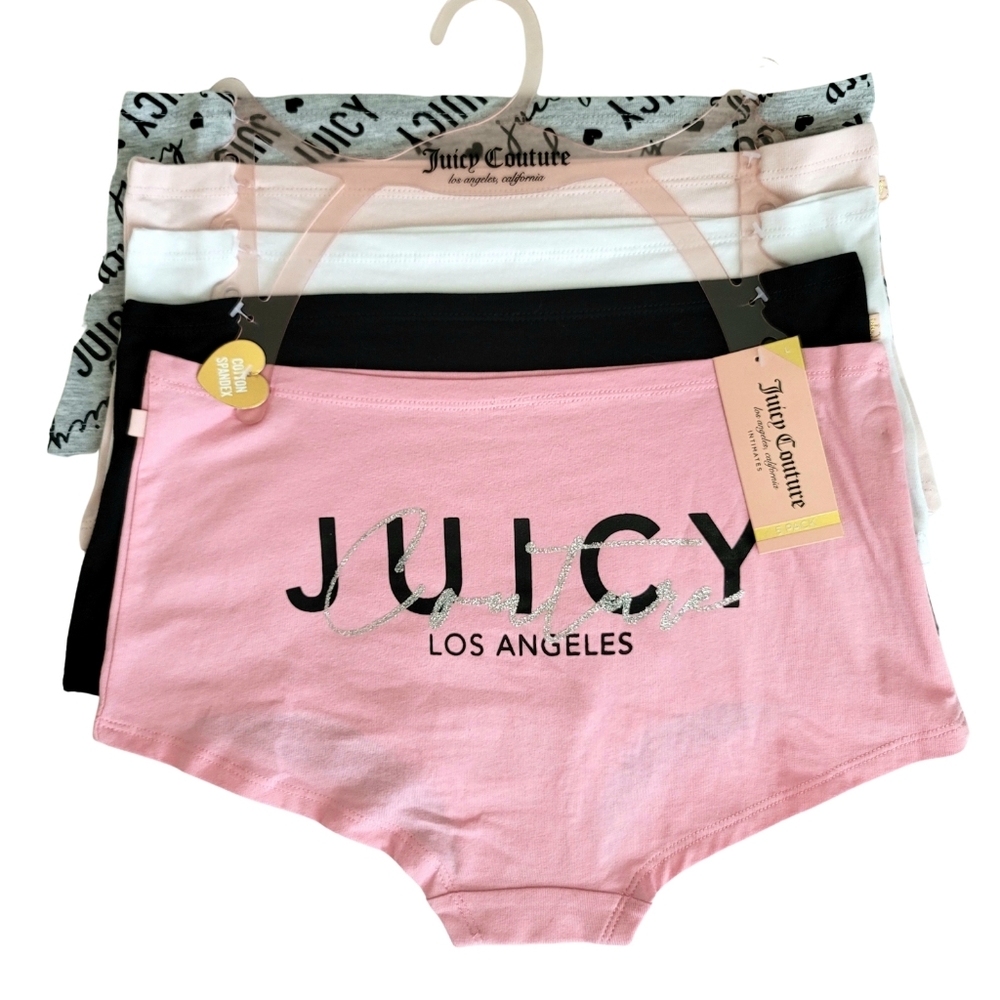 NWT Juicy Couture Set of 5 Boy Short Underwear